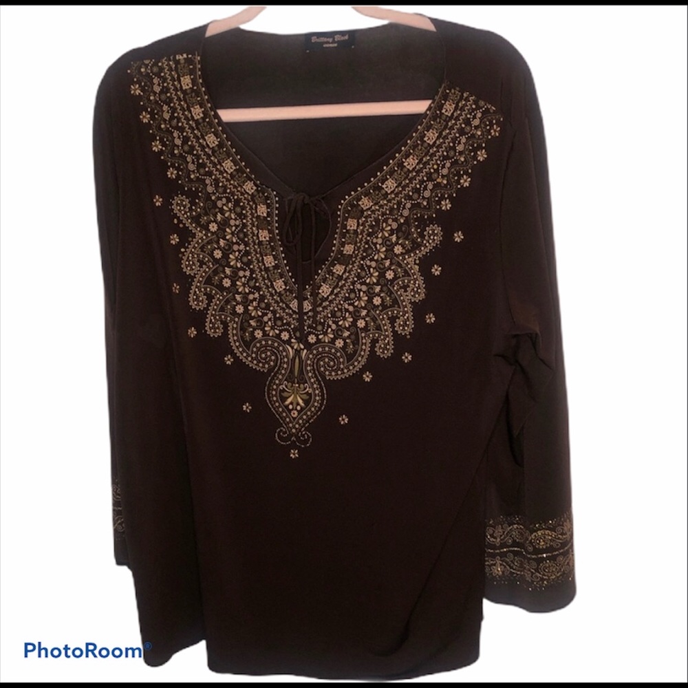 Brittany Black Tunic Size 2X